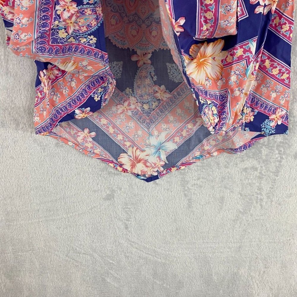 J. Jill Multicolor Floral Print Sleeveless Shirt Top Blouse Size Small Petite PS - Picture 11 of 13
